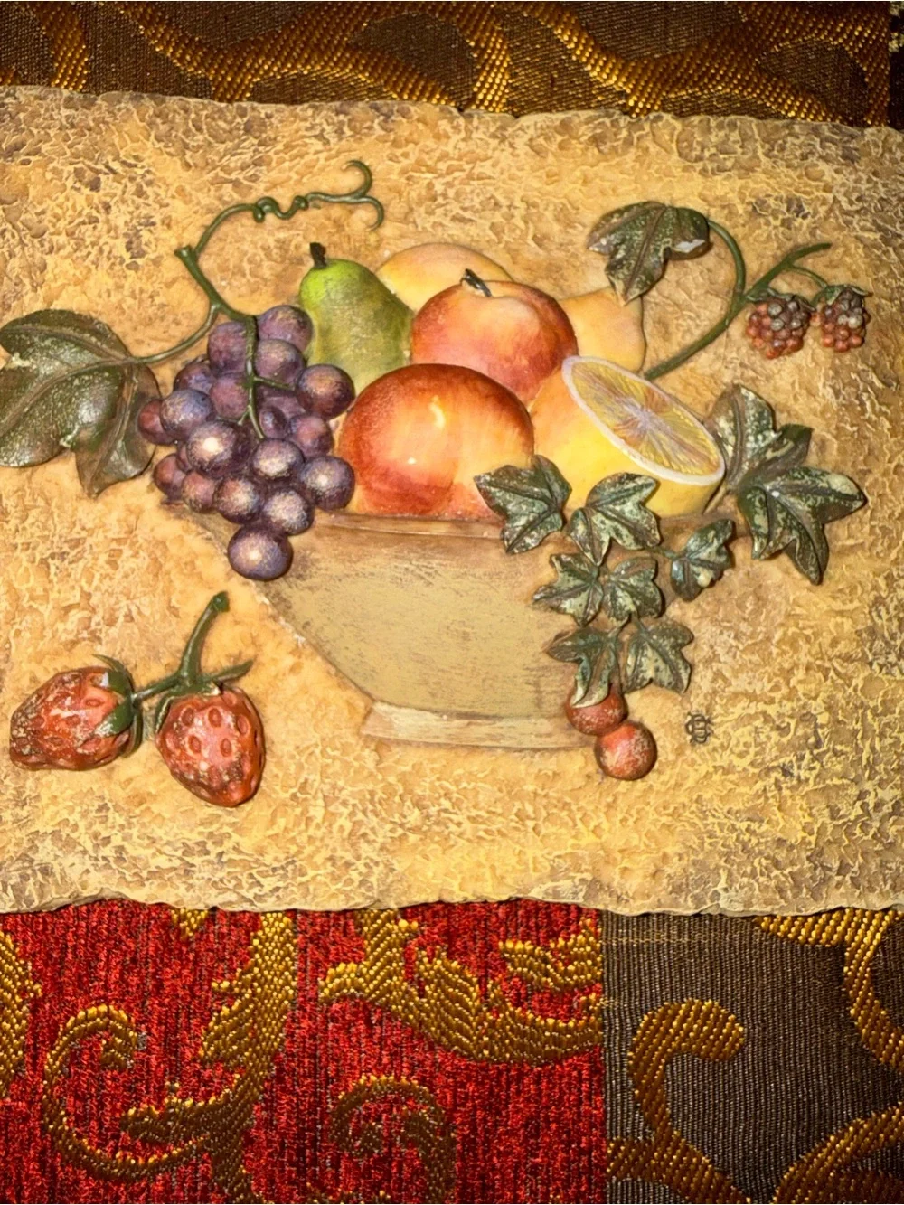 Still Life Fruit Wall Art - Multicolor Decorative 3D Resin Plaque